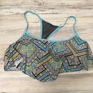 Ruffle Racer Back Bikini Top